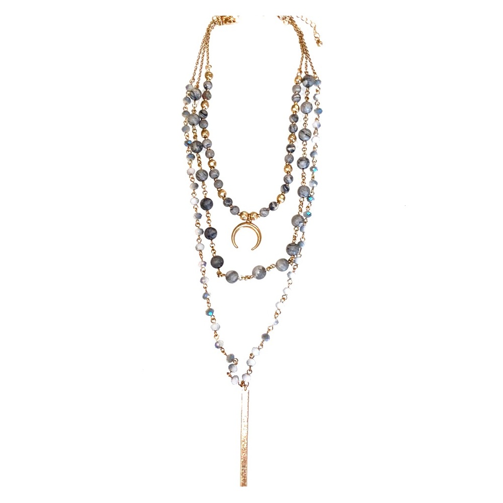 Silver Sparkle Layered Necklace